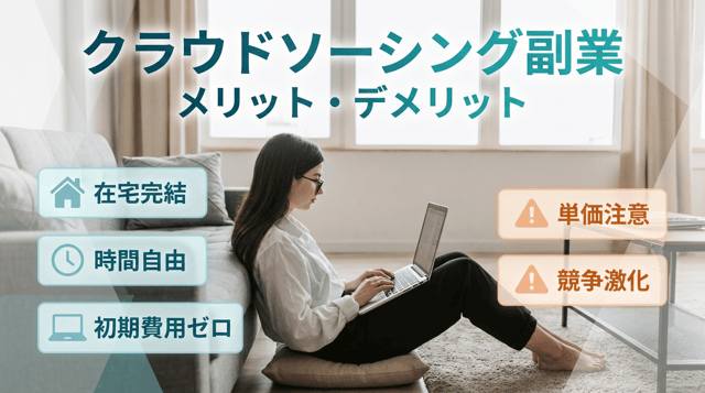 副業にクラウドソーシングを使うメリット・デメリット|おすすめサイト比較